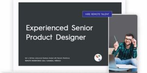 USA and CANADA tumbnail for Experienced Senior Product Designer it looks like on a laptop or mobile view