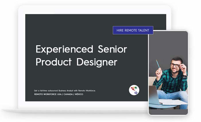 USA and CANADA tumbnail for Experienced Senior Product Designer it looks like on a laptop or mobile view