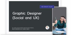 USA and CANADA tumbnail for Graphic Designer (Social and UX) it looks like on a laptop or mobile view