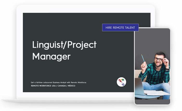 USA and CANADA tumbnail for Linguist/Project Manager it looks like on a laptop or mobile view