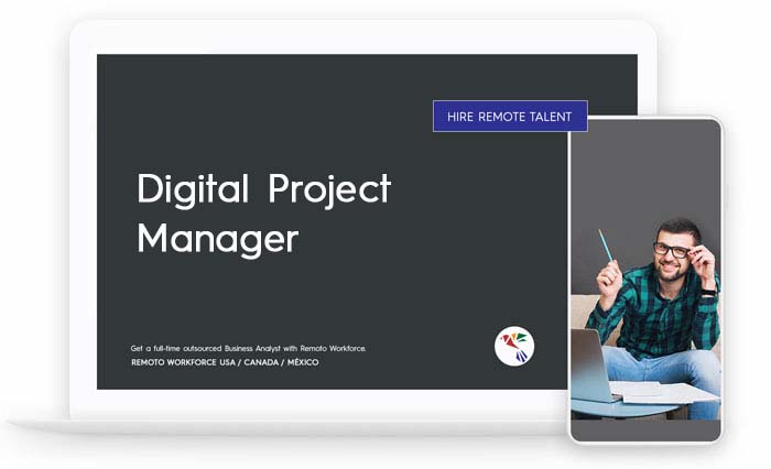 USA and CANADA tumbnail for Digital Project Manager it looks like on a laptop or mobile view
