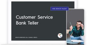 Customer Service Bank Teller Role Description