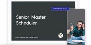 Senior Master Scheduler Role Description